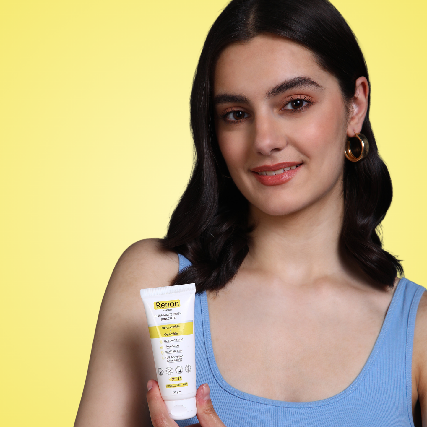 Renon SPF 50 PA+++ Matte Finish Pack of 2 Sunscreen for oily Skin | Niacinamide + Ceramide Sunscreen | Non Sticky | No White Cast | Sunscreen for Oily Skin