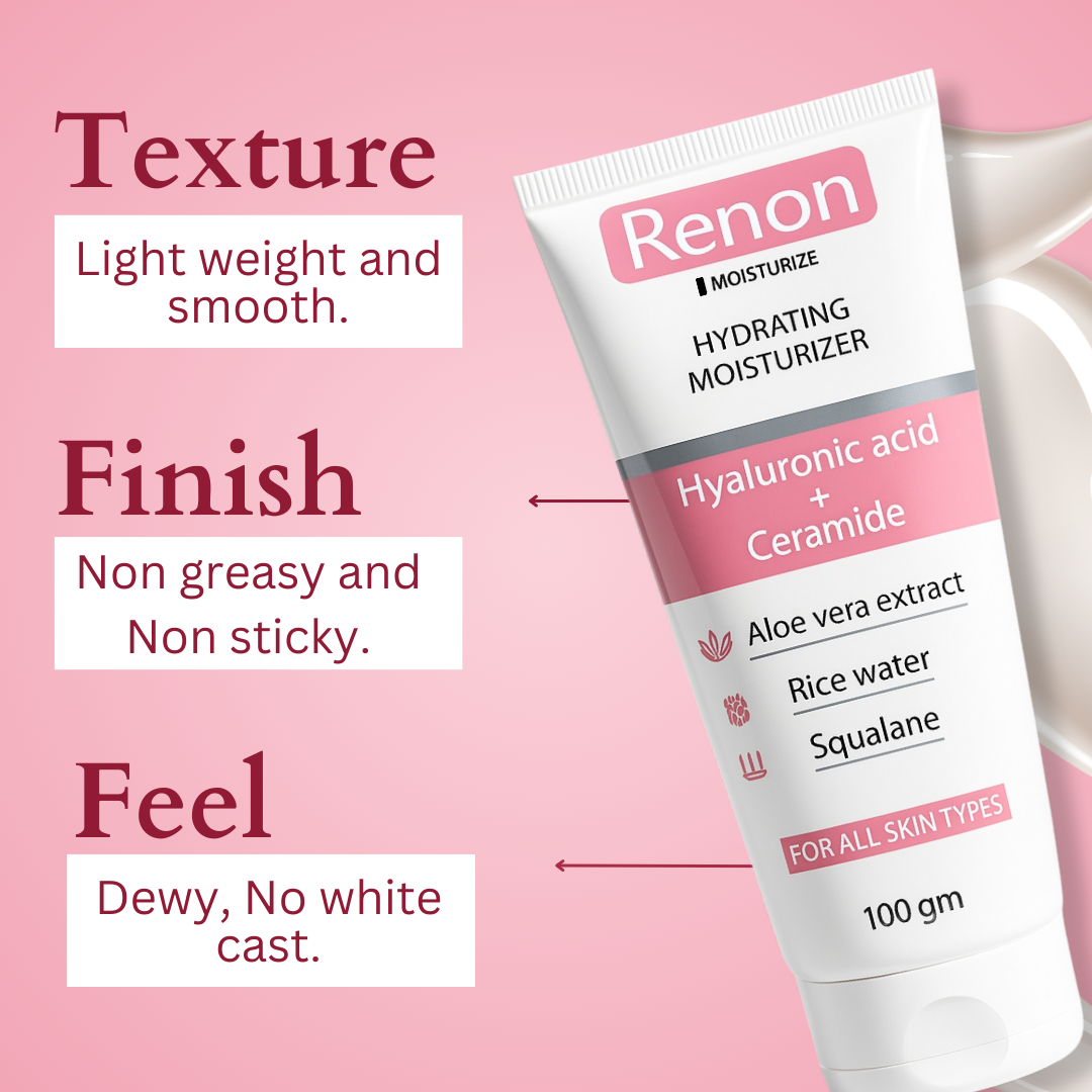 Renon Hyaluronic & Ceramide Moisturizer Gel Cream|Face Moisturizer for Women & Men