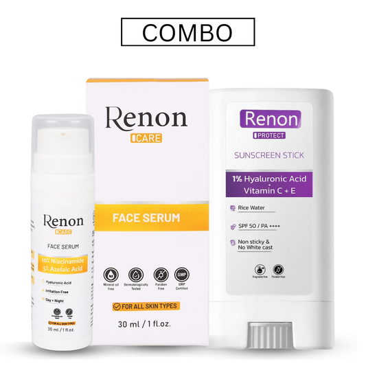 10 %Niacinamide Face Serum with Azelaic and 1 % Hyaluronic Sunscreen Stick