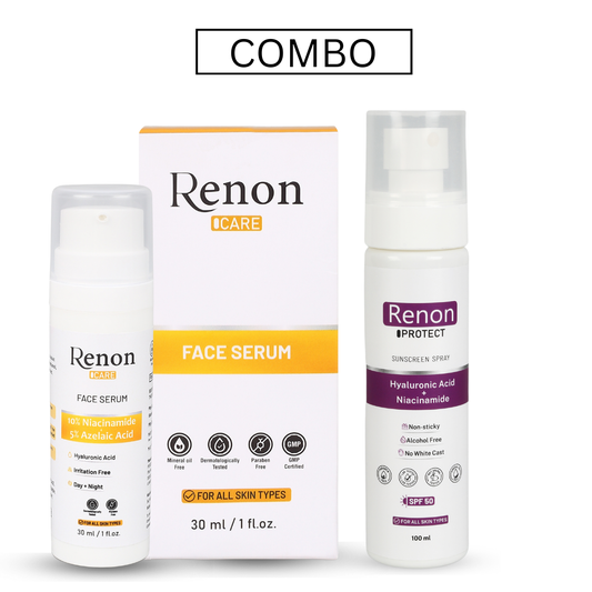 10 %Niacinamide Face Serum with Azelaic and Hyaluronic Sunscreen Spray Combo