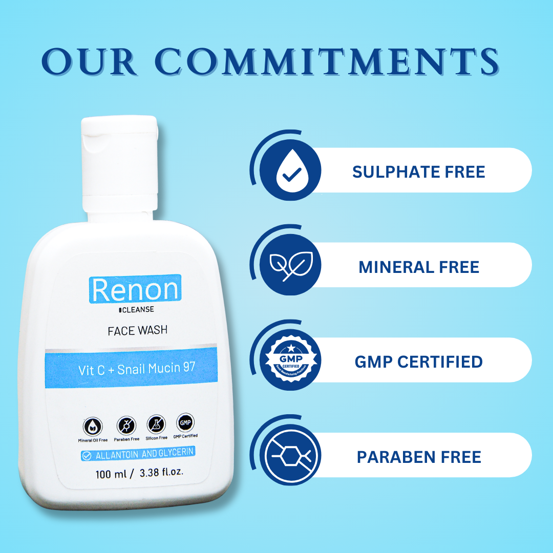 Renon Snail Mucin and Vitamin C Face Wash | Sulphate and Paraben Free