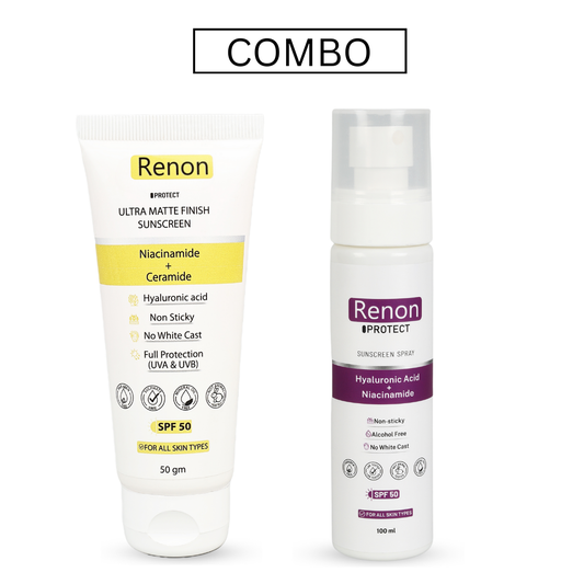 Niacinamide Matte Finish Sunscreen and Hyaluronic Sunscreen Spray combo
