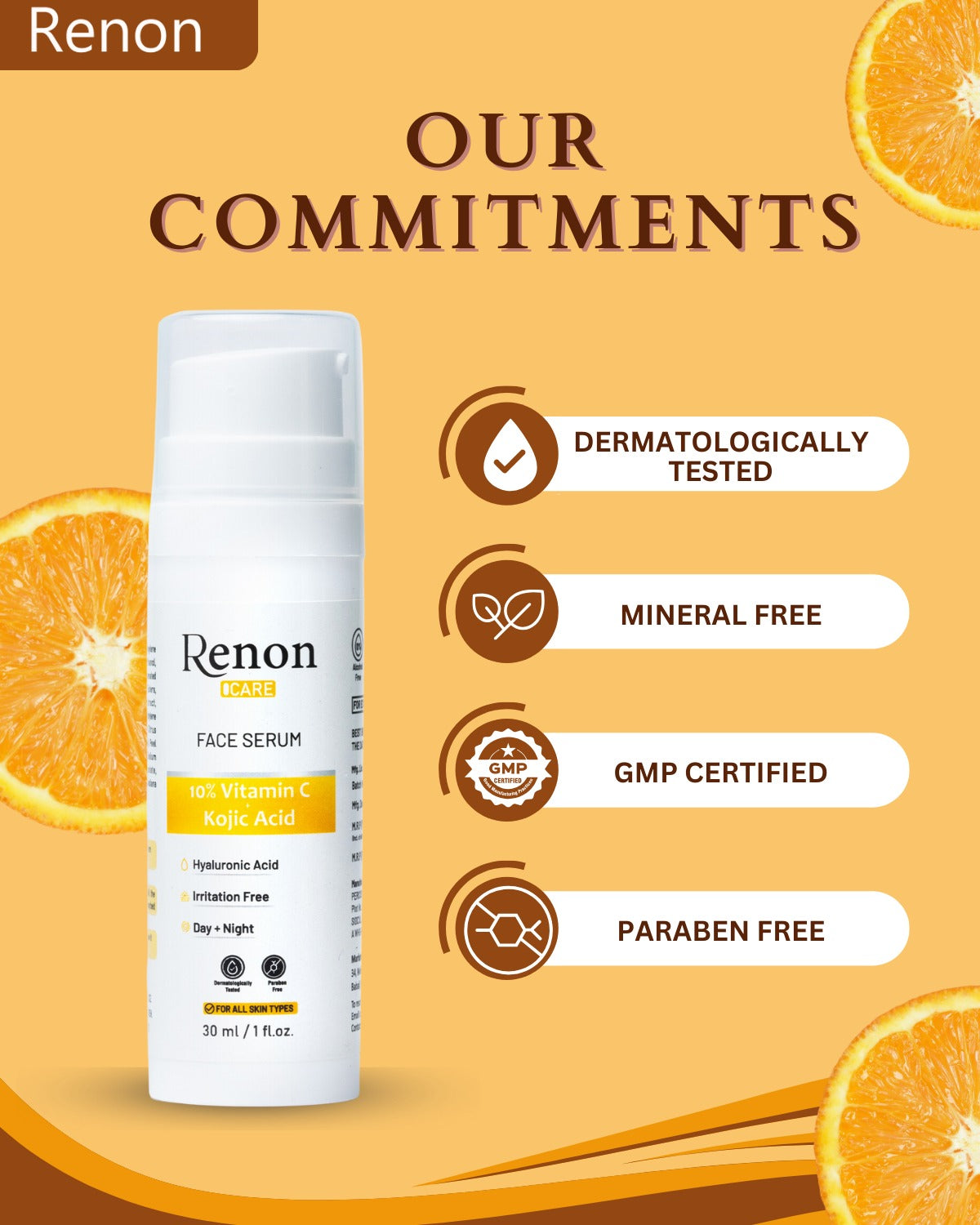 Renon 10% Vitamin C Serum | Kojic Acid Serum