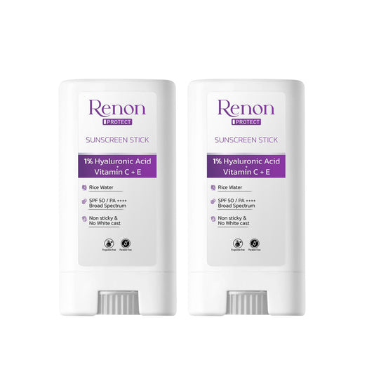 Renon 1 % Hyaluronic PA++++ SPF 50 Sunscreen Stick Pack of 2