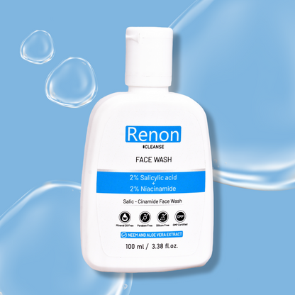 Renon Cleanse 2% Salicylic + 2 % Niacinamide Facewash with Neem and Aloe vera Extact