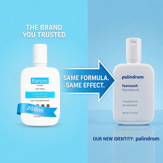 Palindrom ( Renon is Now Palindrom) 2% Salicylic + 2 % Niacinamide Face Wash Super Saver Pack (200 ml)