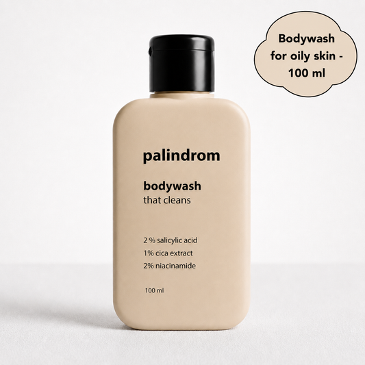 Palindrom 2% Salicylic Acid, 2% Niacinamide & 1% Cica Body Wash Shower Gel for Women & Men, Exfoliating Daily Cleansing Body Wash for Oily & All Skin Types, Summer Shower Gel (100 ml )