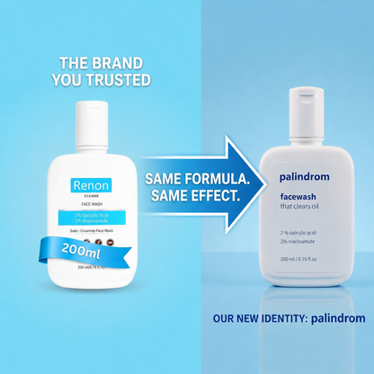 Palindrom (Renon is Now Palindrom) 2% Salicylic + 2 % Niacinamide Face wash | Super Saver Pack (200 + 100 ml)