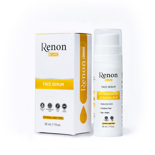 Renon 10% Niacinamide + Hyaluronic Acid Serum | Azealic Acid Serum for Clear Glowing Skin | Serum for Dry skin | Face Serum for Oily skin | Face serum for women | Face serum for Men | Derma Tested