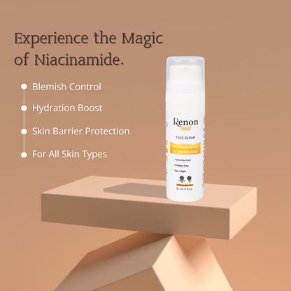 Renon 10% Niacinamide + Hyaluronic Acid Serum | 5 % Azelaic Acid Serum