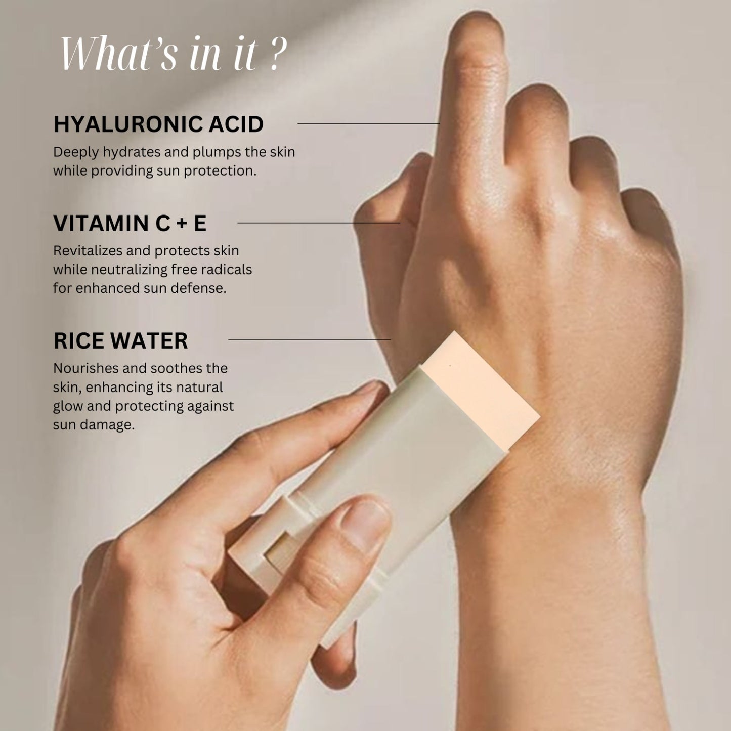 Renon 1 % Hyaluronic PA++++ SPF 50 Sunscreen Stick